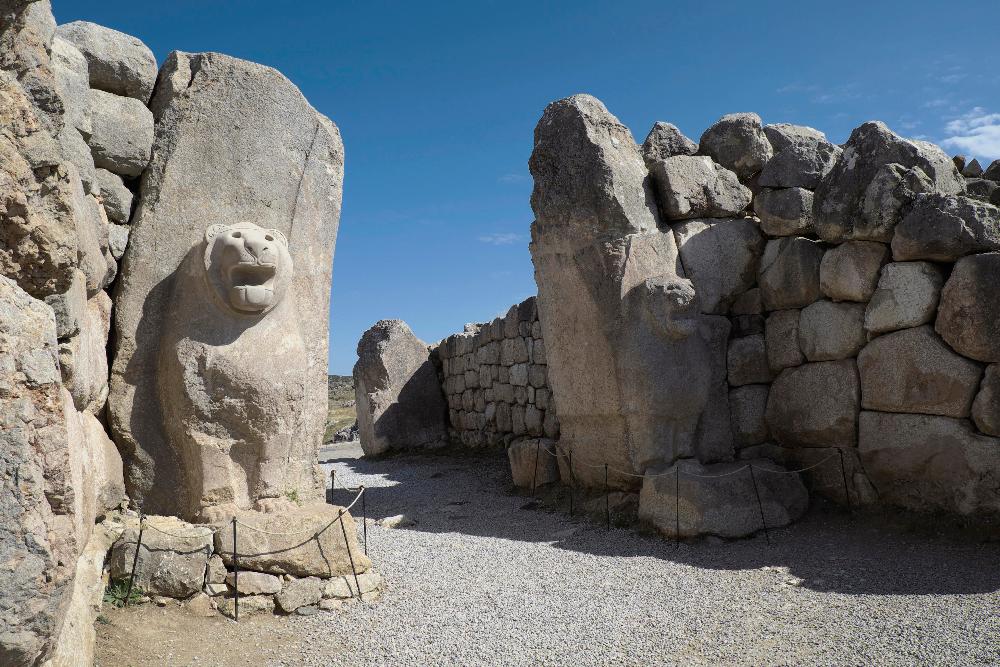 La porte des Lions à Hattusa, ancienne capitale de l'Empire hittite