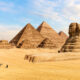 The pyramids of Giza and the Great Sphinx, in Egypt
