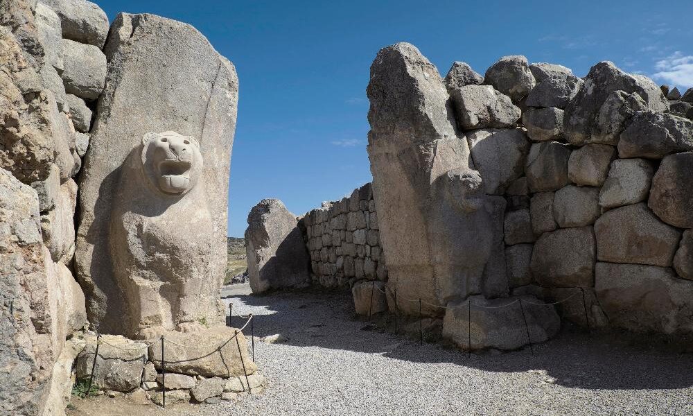 The Lion Gate in Hattusa, ancient capital of the Hittite Empire